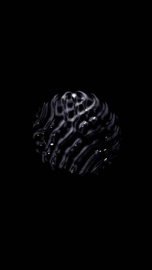 3d Iphone Black Liquid Wallpaper