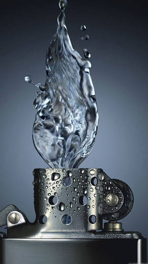 3d Iphone Water Lighter Wallpaper