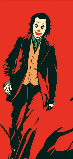 3d Joker Iphone Red Aesthetic Art Wallpaper
