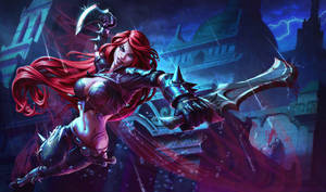 3d League Of Legends Champion Katarina Wallpaper