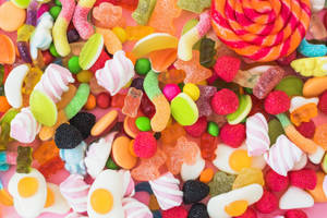 3d Marshmallow Gummy Sweets Wallpaper