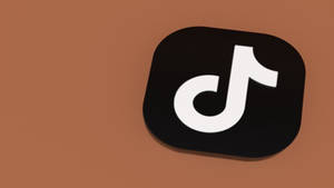 3d Tiktok Logo Brown Illustration Wallpaper