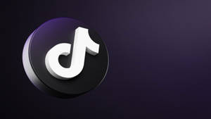 3d Tiktok Logo In Circular Button Wallpaper