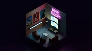 4d Entertainment Room Wallpaper