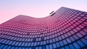 4d Ultra Hd Building Pink Sunrise Wallpaper