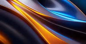 4d Ultra Hd Golden Blue Metallics Wallpaper