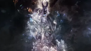 4k Anubis Emerging From Dark Wallpaper