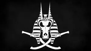 4k Anubis In Jolly Roger Flag Wallpaper