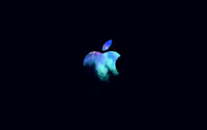 4k Apple In Blue Wallpaper