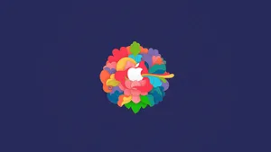 4k Apple With Flowers Wallpaper