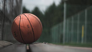 4k Basketball Orange Rubber Ball Wallpaper