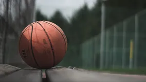 4k Basketball Orange Rubber Ball Wallpaper