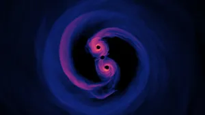4k Black Hole Merging Wallpaper