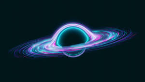 4k Black Hole Neon Wallpaper