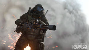 4k Call Of Duty Soldier And Smoke Wallpaper