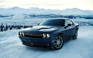 4k Dodge Hellcat Driving Through Snow Wallpaper