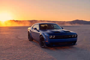 4k Dodge Hellcat In The Desert Wallpaper