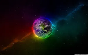 4k Earth Rainbow Color Wallpaper