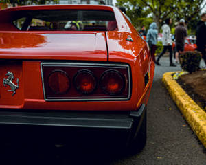 4k Ferrari 308 Orange Rear Lights Wallpaper