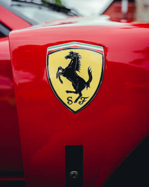 4k Ferrari Emblem Wallpaper