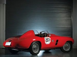 4k Ferrari Red 166 Rear Wallpaper