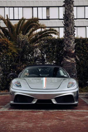 4k Ferrari Silver 430 Scuderia Wallpaper