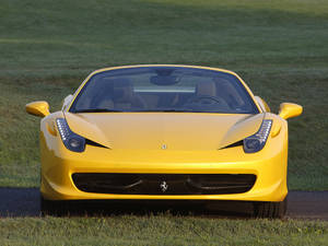 4k Ferrari Spider Front View Wallpaper