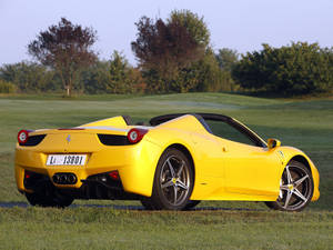 4k Ferrari Yellow Spider Wallpaper