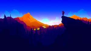 4k Firewatch Orange Mountain Hiker Wallpaper