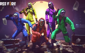 4k Free Fire Money Heist Wallpaper