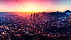 4k Gta 5 Los Santos From Afar Wallpaper