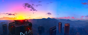 4k Gta 5 Rooftops Of Los Santos Wallpaper