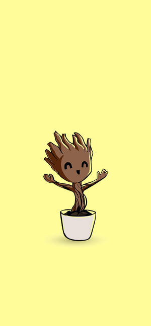 4k Guardians Of The Galaxy Cute Baby Groot Art Wallpaper