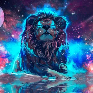 4k Ipad Futuristic Lion Wallpaper