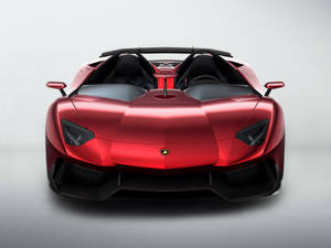 4k Lamborghini Metallic Cherry Red Color Wallpaper