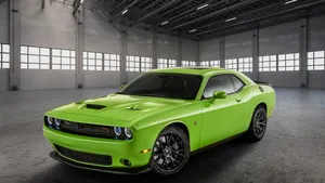 4k Lime Green Dodge Hellcat Wallpaper