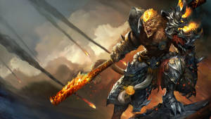 4k Lol General Wukong Fiery Wallpaper