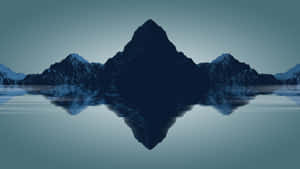 4k Minimal Mountain Water Reflection Wallpaper