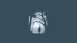 4k Minimalist Ellie In Woods Wallpaper