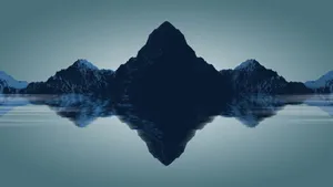 4k Minimalist Symmetrical Mountains Wallpaper