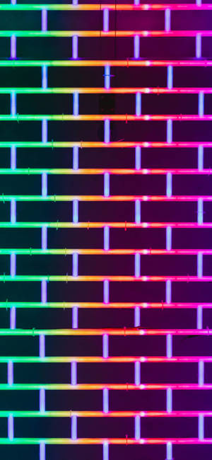 4k Neon Iphone Brick Wall Wallpaper