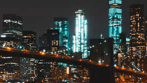 4k New York City Night Brooklyn Bridge Wallpaper