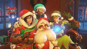 4k Overwatch Christmas Poster Wallpaper