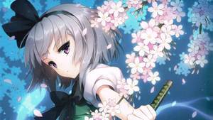 4k Spring Gray Hair Girl Wallpaper