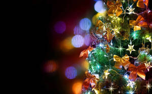 4k Ultra Hd Christmas Tree Lights Wallpaper