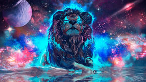 4k Ultra Hd Lions Galaxy Wallpaper