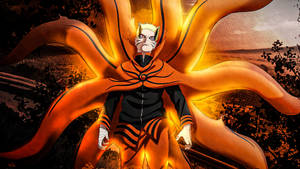 4k Ultra Hd Naruto Baryon Mode Flames Wallpaper