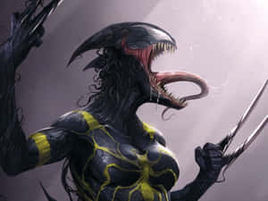 4k Villain Woman Venom Wallpaper