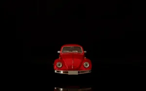 4k Vintage Red Car On Black Wallpaper