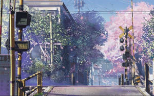 5 Centimeters Per Second Aesthetic Purple Wallpaper